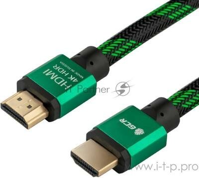 Greenconnect Кабель 1.0m Hdmi версия 2.0, HDR 4:2:2, Ultra HD, 4K 60 fps 60Hz/5K*30Hz, 3D, Audio, 18