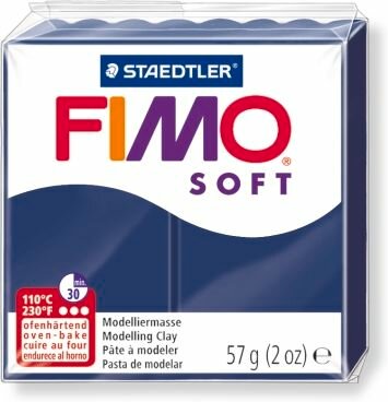 Полимерная глина FIMO Soft запекаемая королевский синий (8020-35) 57 г