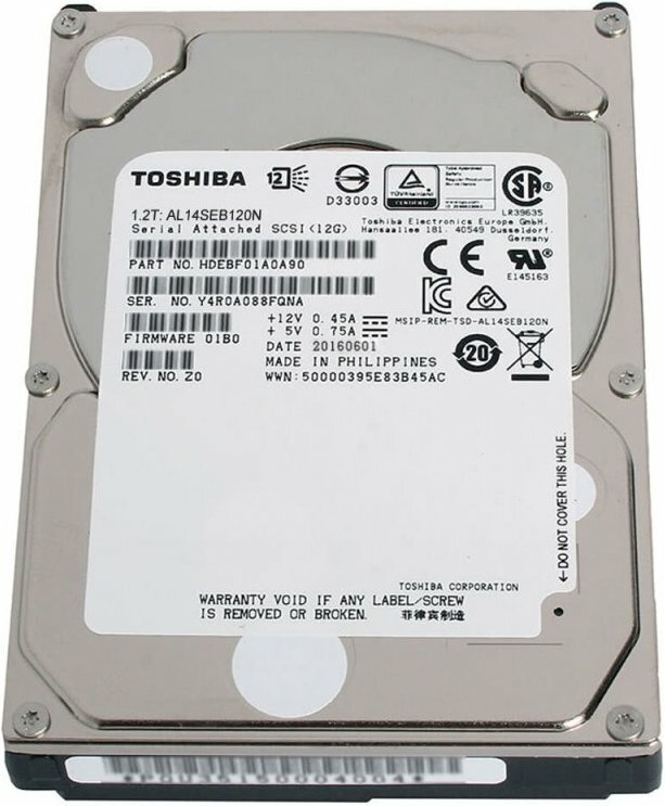 Жесткий диск HDD Toshiba AL15SEB120N /SAS 3.0/1.2 TB 10500об/мин