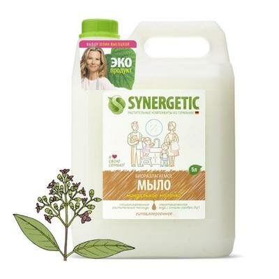 Жидкое мыло "Synergetic" Миндальное молочко, 5 л Synergetic 3393355 .