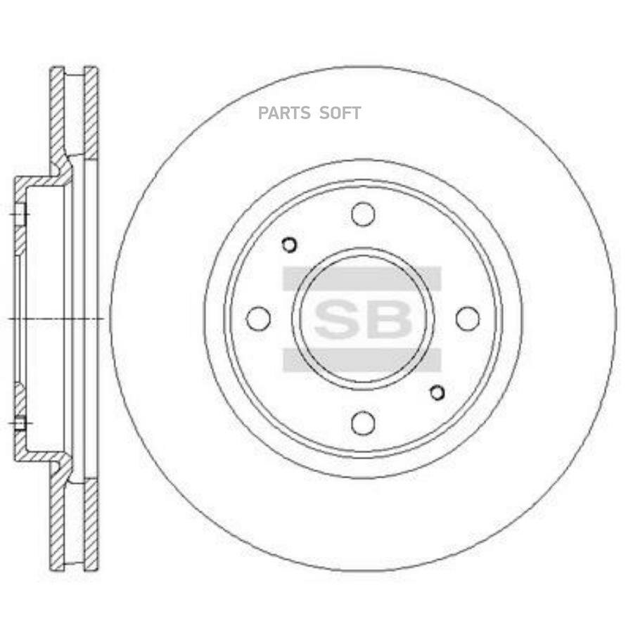 SANGSIN BRAKE SD4337 Диск тормозной