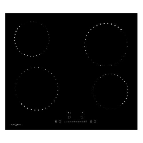 Электрическая варочная панель Krona CORTO 60 BL, Hi-Light, независимая, черный