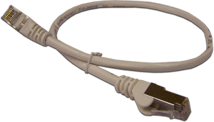 Патч-корд RJ45 - RJ45, 4 пары, S/FTP, категория 6A, 0.5 м, серый, LSZH, LANMASTER LAN-PC45/S6A-0.5-GY