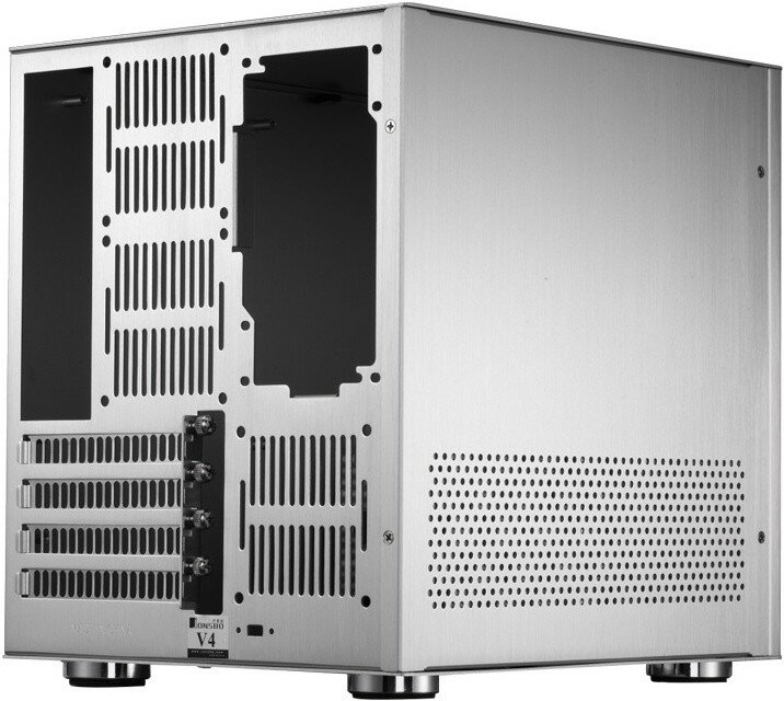 Корпус JONSBO V4 Silver без БП mini-ITX micro-ATX серебристый