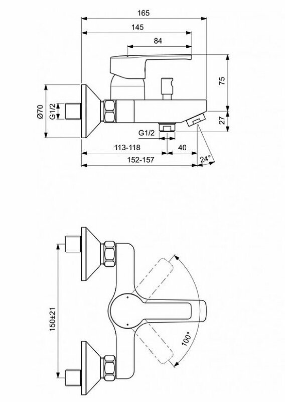 Комплект смесителей Vidima Calista B1435AA Хром - фотография № 6