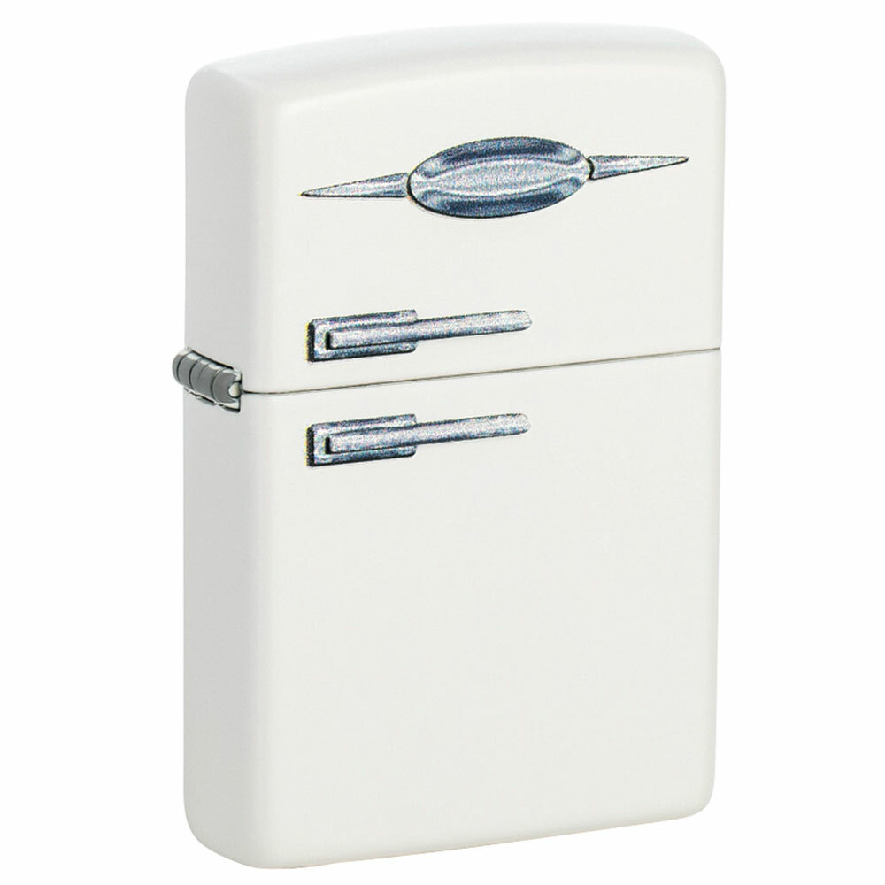 Зажигалка Zippo Classic Retro Fridge Design White Matte 49636 - фотография № 1