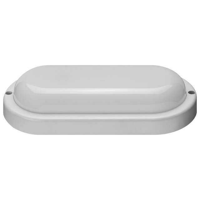 фото Светильник настенно-потолочный онлайт 15вт led 1500лм 6500k ip65 овал белый