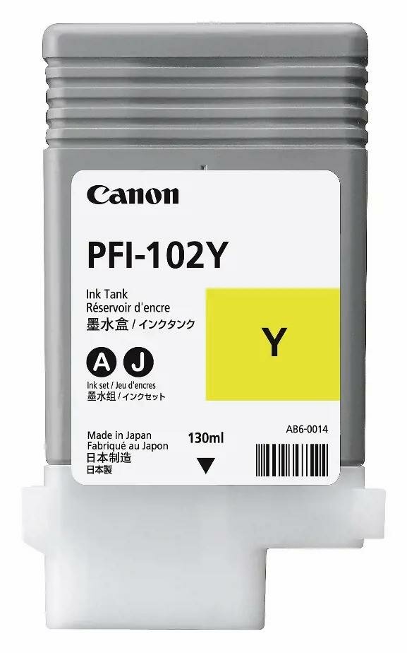 Картридж струйный Canon PFI-102Y желтый