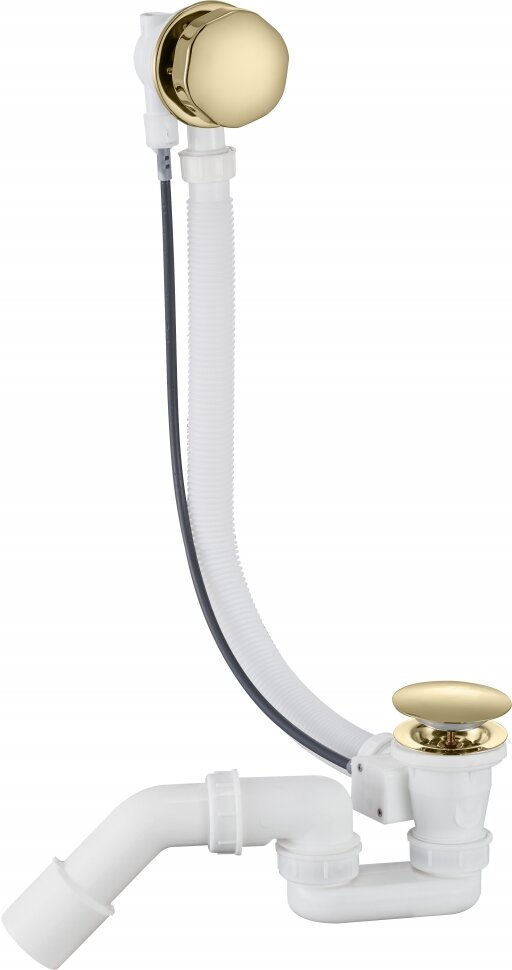 фото Полуавтоматический сливы-перелив для ванны Grocenberg GB240GO Золото