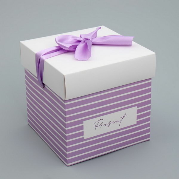 Дарите Счастье Коробка складная «Present» 15 × 15 × 15 см