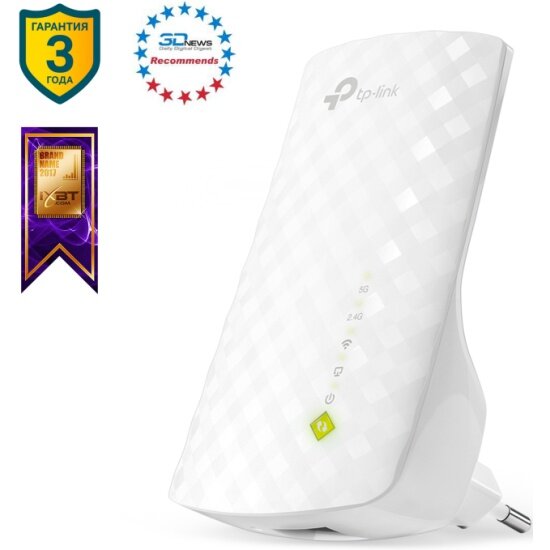 Повторитель Wi-Fi TP-LINK RE200 802.11ac/2.4/5 ГГц/733Mbps