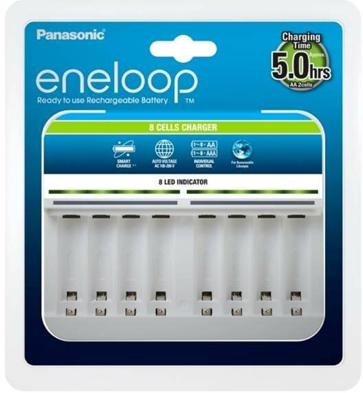 ЗУ для Ni-Mh/Ni-Cd аккумуляторов Panasonic 8 Cells Eneloop Charger BQ-CC63E, 1шт.