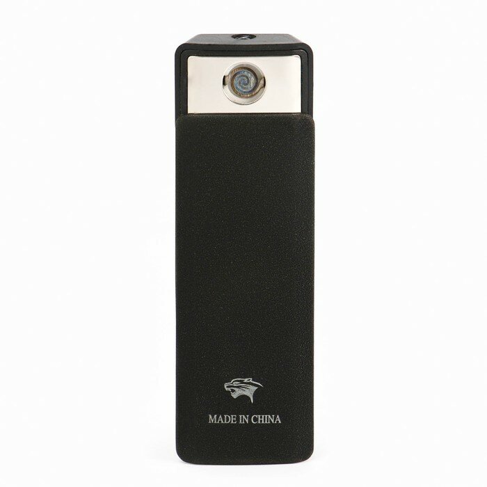 Зажигалка электронная, USB, спираль, фонарик, 2.5 х 7.5 см черная - фотография № 2