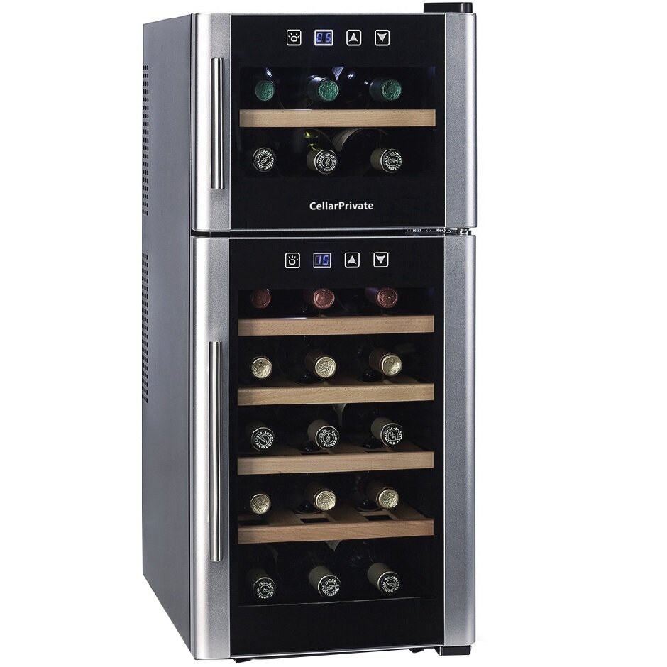 CellarPrivate винный шкаф двухзонный на 21 бутылку (CP021-2E) (Винные шкафы)