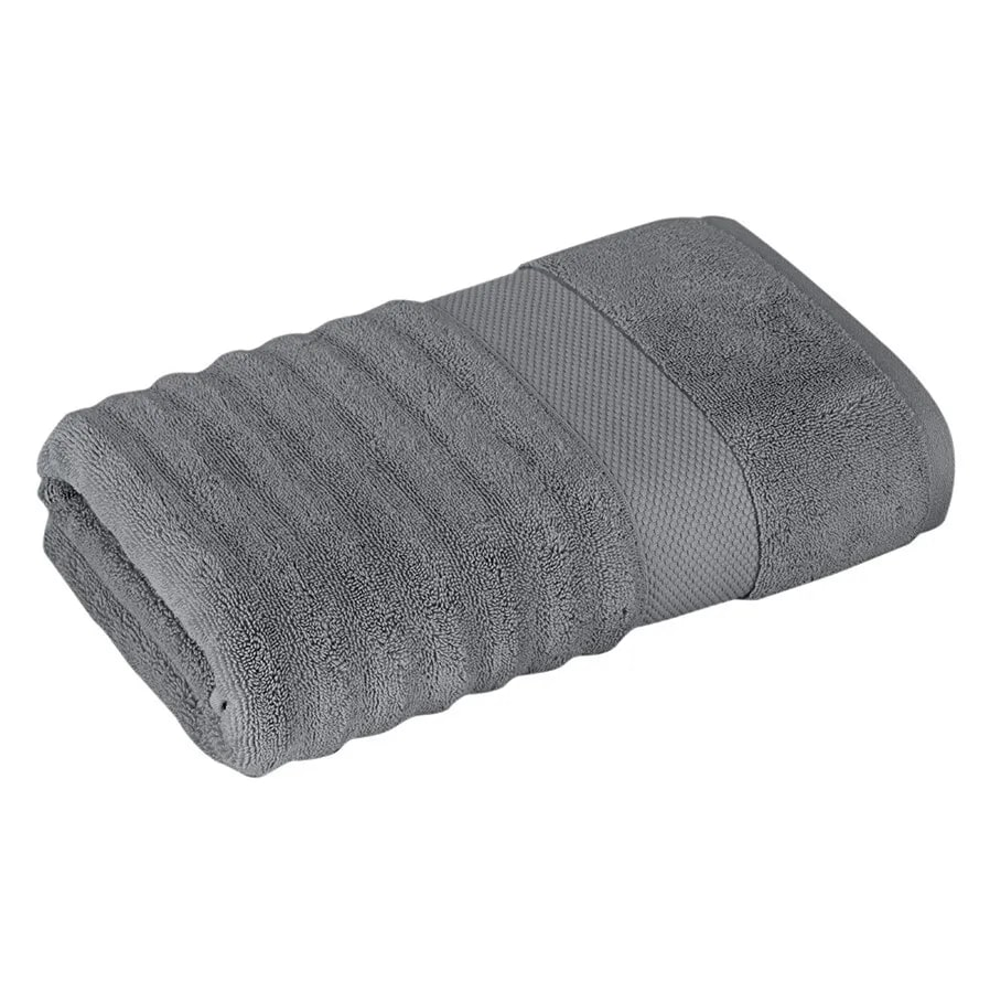фото Tarrington House Полотенце махровое цвет темно-серый, дизайн Флош 380г/м2, 70 х 140см