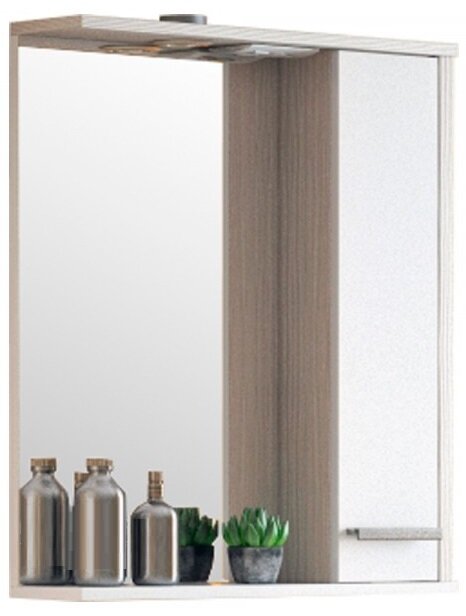 фото Зеркало-шкаф Corozo Лорена 65x74 SD-00000295 правое с подсветкой