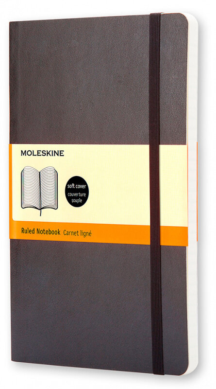 Блокнот Блокнот Moleskine CLASSIC SOFT QP616 Large 130х210мм 192стр. линейка мягкая обложка черный