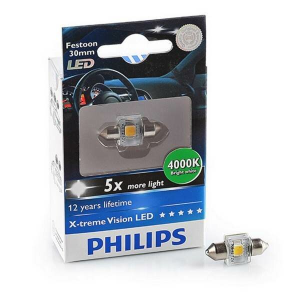 Лампа Fest 14x30 12V 1W LED 4000K 12940 PHILIPS-12940