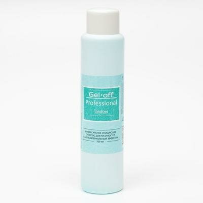 Антисептик спиртовой для рук и ногтей Gel*off Sanitizer с антибактериальным эффектом, 500 мл Gel*off .