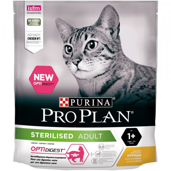 ProPlan Sterilised Adult Корм для стерилизованных кошек с Курицей, 400 г