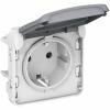фото Legrand 69570 PLEXO Розетка силовая 2К+З,IP55 безвинтовые зажимы 16А Серая