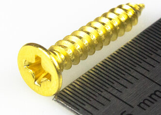 Саморез для гитарных бриджей HOSCO TS-04G (3.5 х 20 мм), золото