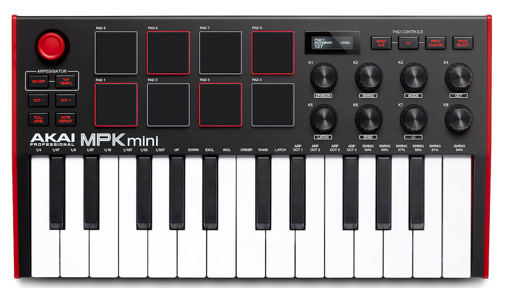 Akai Pro MPK Mini MK3 USB     , 25 ,8 MPC , 8   