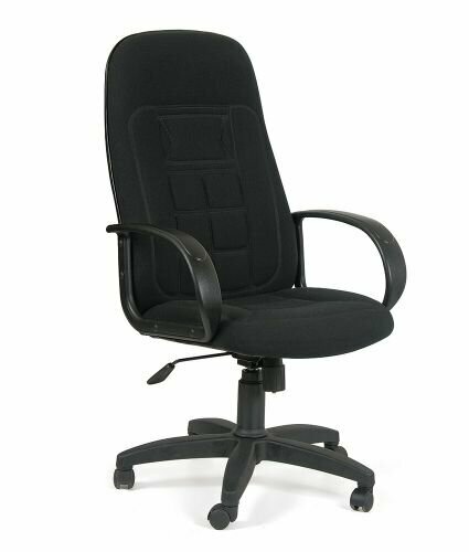 Кресло офисное Chairman 727 Chairman 1081743 черное, ткань стандарт, до 120 кг