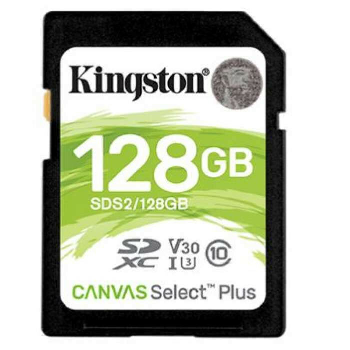 Носитель информации Kingston Secure Digital Flash Card 128GB SDXC Canvas Select Plus 100R C10 UHS-I U3 V30