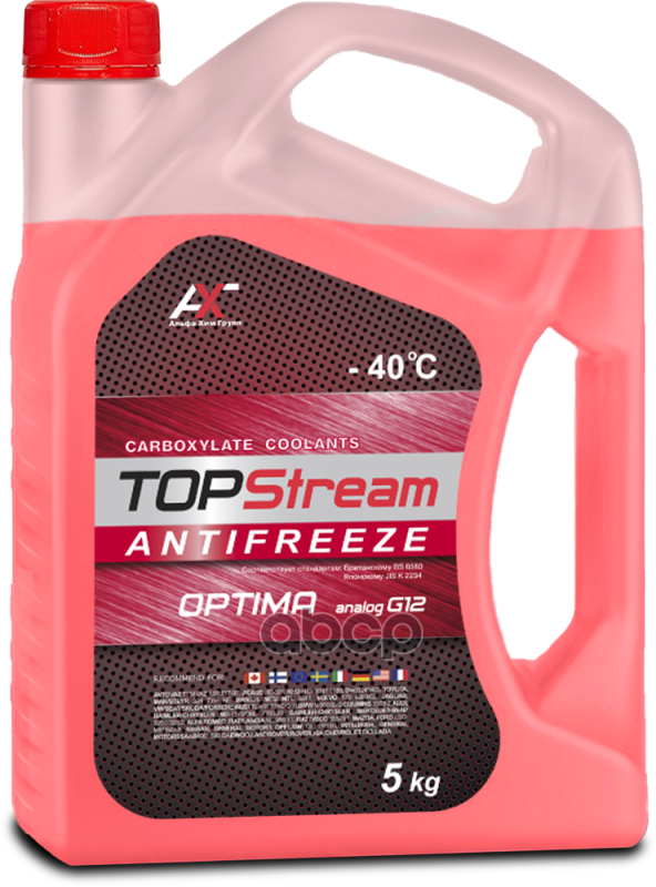 фото Антифриз Topstream Optima (Красный) G12 5 Л TOPStream арт. ATSOR00005