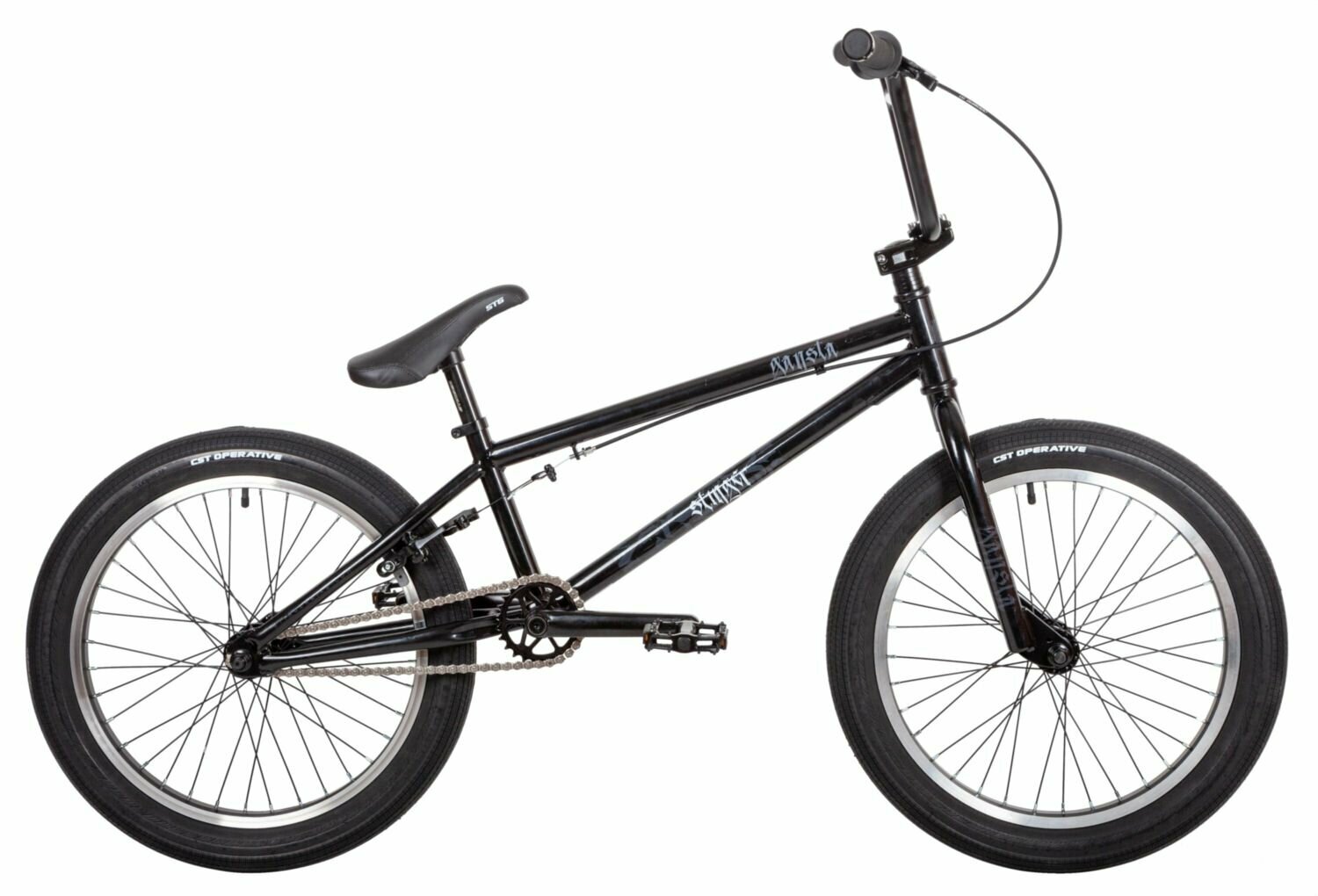 Велосипед STINGER GANSTA 20" (2021) (Велосипед BMX STINGER 20" GANSTA черный, сталь, размер 10")