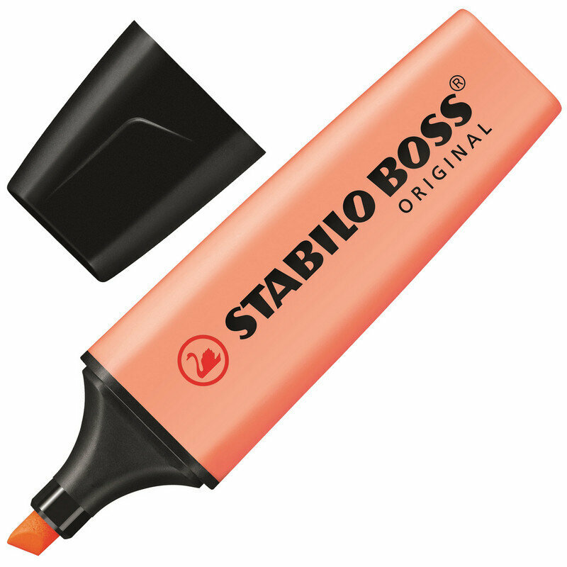 Маркер выделитель текста STABILO BOSS ORIGINAL PASTEL 70/126 персик 2-5 мм, 733508