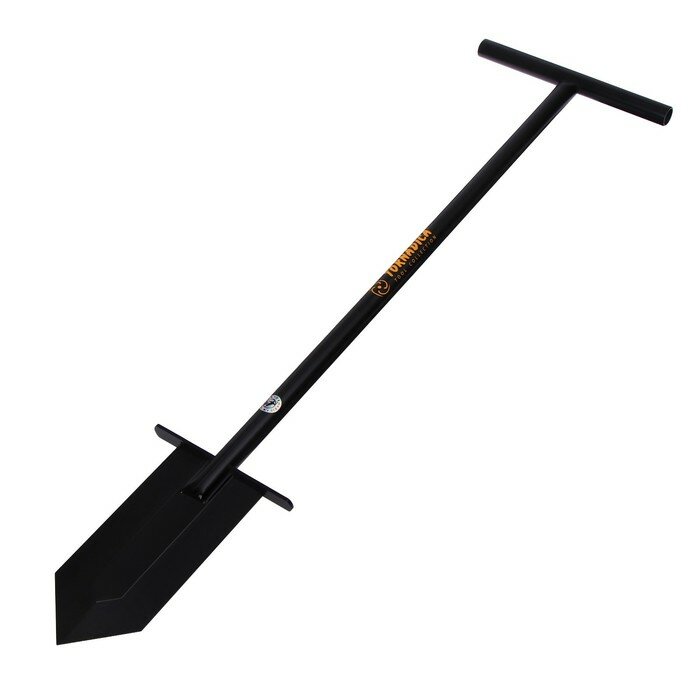 Лопата штыковая, острая, металлический черенок, с ручкой - фотография № 1