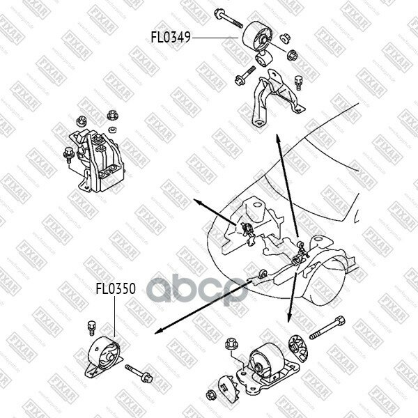 Опора Двигателя Передняя FIXAR арт. FL0350