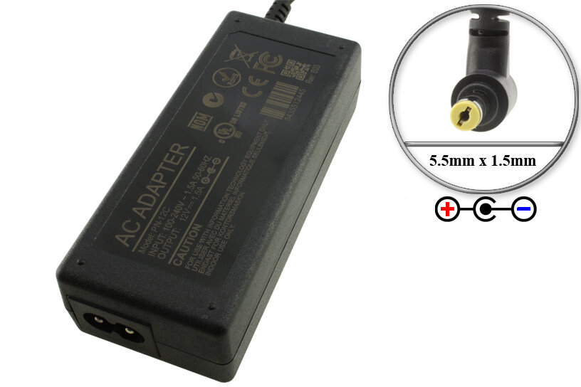 Адаптер (блок) питания 12V 1.5A - 3A 5.5mm x 1.5mm (AD-12 AD-12MLA PN-12W) отд.шнур для синтезатора и пианино Casio CDP CTK PX WK серий