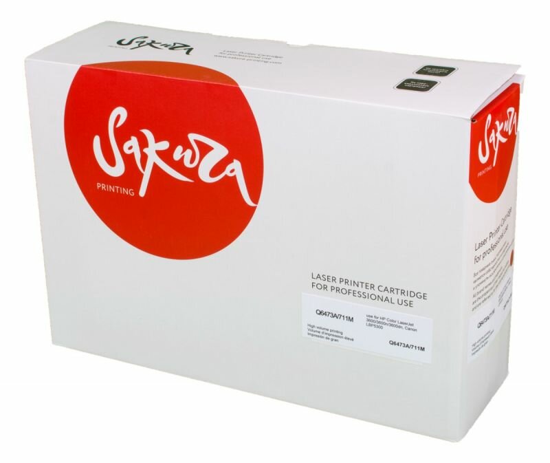Картридж SAKURA PRINTING SAKURA Q6473A для HPColor LaserJet 3600/3600n/3600dn, Canon LBP5300 пурпурный, 4000 к.