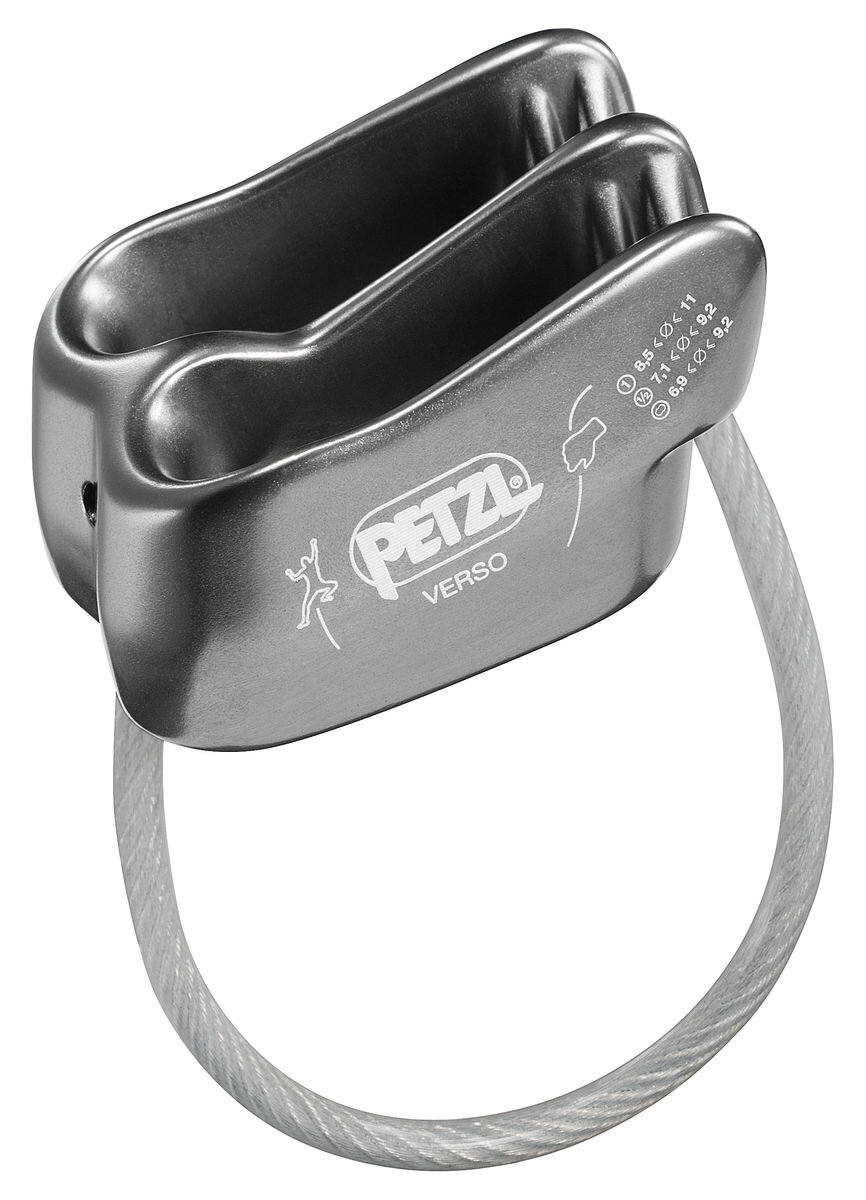 Страховочно-спусковое устройство Petzl VERSO new gray