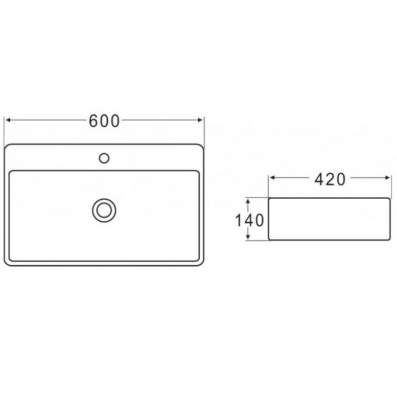 Раковина стекло BelBagno BB1338 600х420х140 накладная, цвет белый - фотография № 2