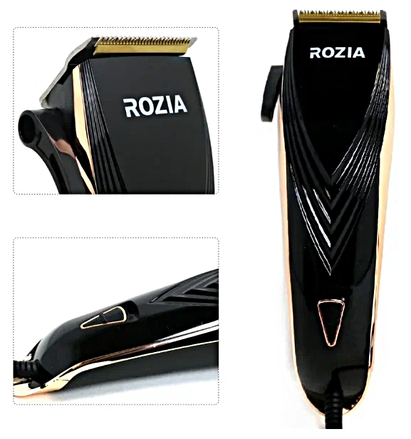 Машинка для стрижки волос Розия, Профессиональный триммер для стрижки волос, для бороды, усов, Черный - фотография № 1