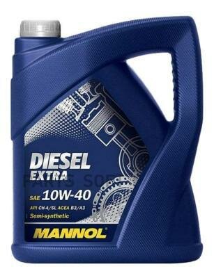 MANNOL 1106 Масло моторное 10W40 MANNOL 5л полусинтетика Diesel Extra CH-4/SL, B3/A3 1шт