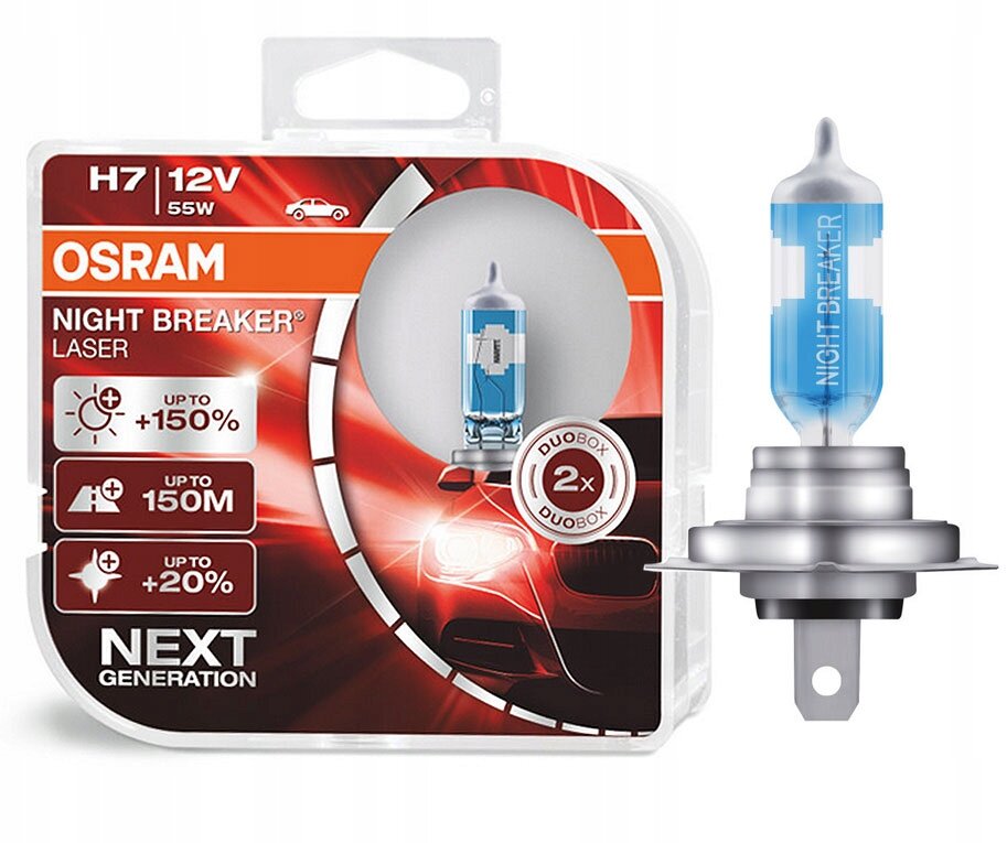 Лампы автомобильные OSRAM Н7 55 Night Breaker Laser 2 шт. OS64210NL_HCB