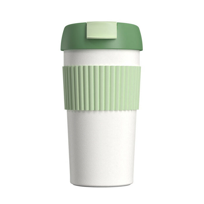 Термостакан-непроливайка KissKissFish Rainbow Vacuum Coffee Tumbler Mini (490 мл) зелёный