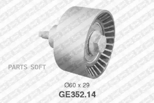 GE352.14_ролик обводной ремня ГРМ!\ Ford Mondeo/Focus 1.6-2.0 99> NTN-SNR / арт. GE35214 - (1 шт)
