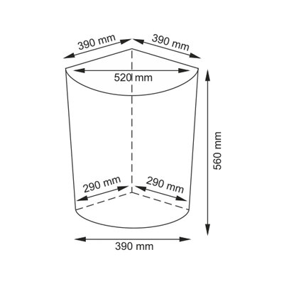 Плетеная корзина для белья с крышкой Wasserkraft WB-560-L 9062260 39 х 39 х 56 см - фотография № 3