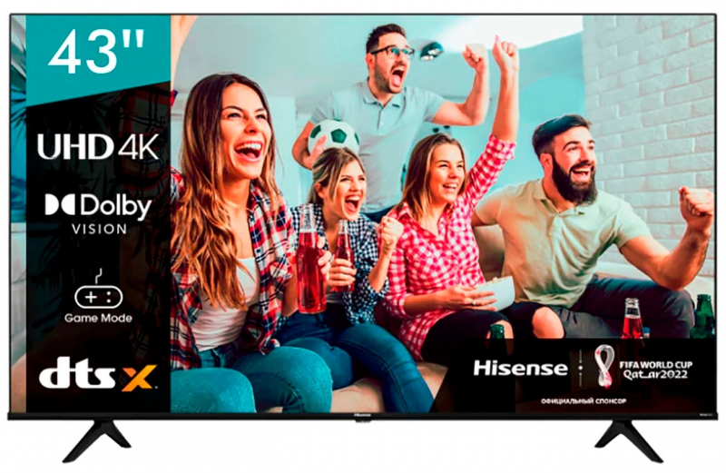 Телевизор Hisense 43A6BG (черный)