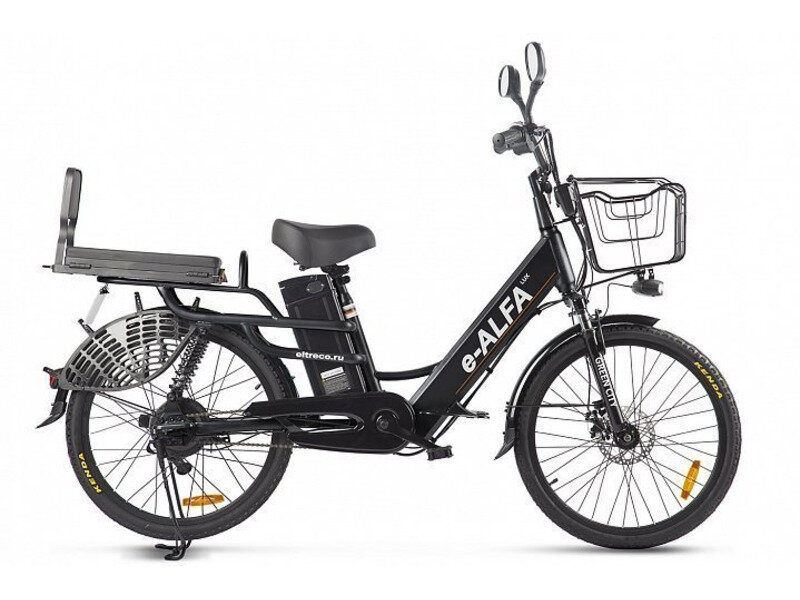 Электровелосипед Eltreco Green City e-Alfa LUX, год 2021, цвет Черный