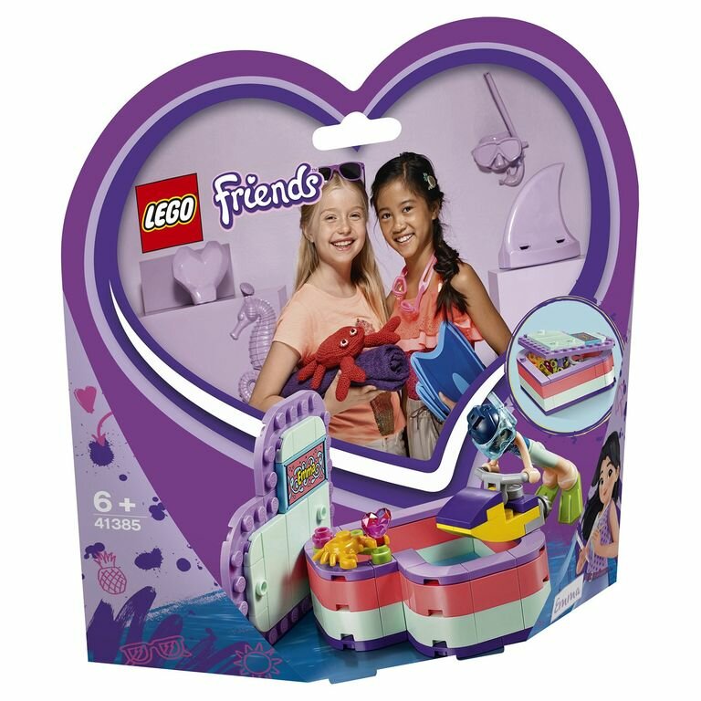 LEGO Friends Конструктор Летняя шкатулка-сердечко для Эммы, 41385