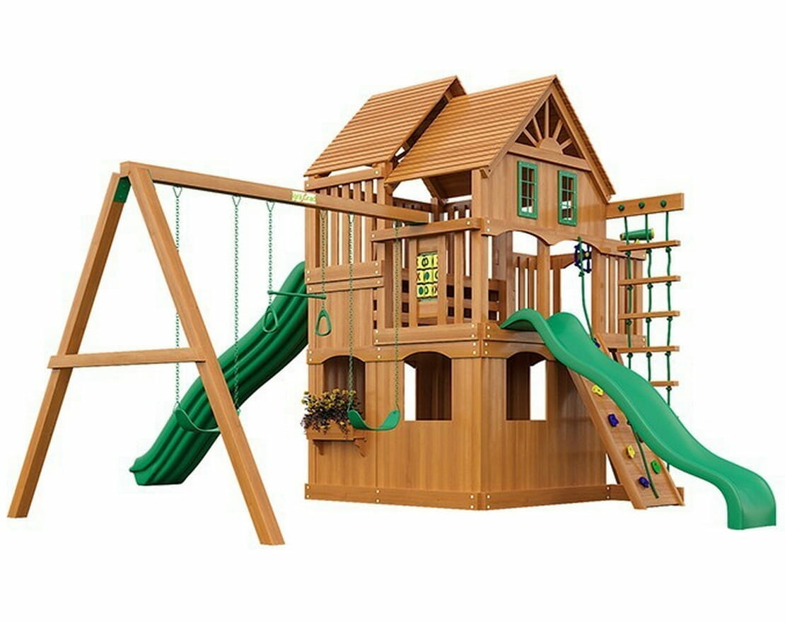 Детская деревянная площадка IgraGrad Premium Великан 2 (домик) (спортивно-игровая площадка для дачи и улицы)
