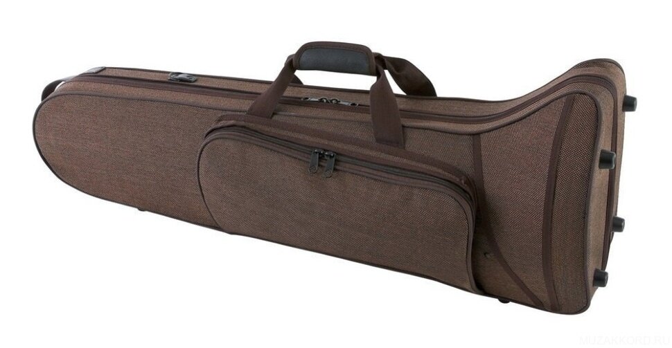 GEWA Compact Form Shaped Bass Trombone Case Brown легкий кофр-рюкзак для бас-тромбона коричневый