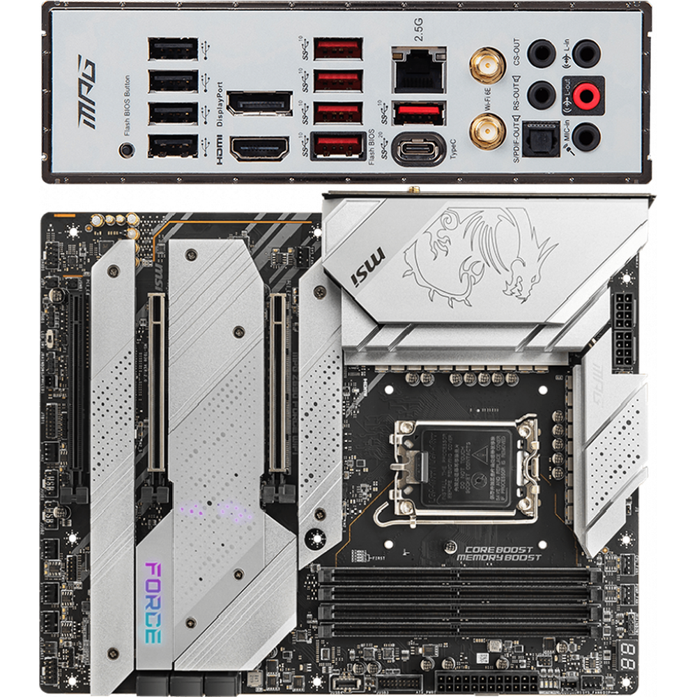 Материнская плата MSI Z690 LGA1700 DDR5 ( MPG Z690 Force WiFi ) ATX, Ret